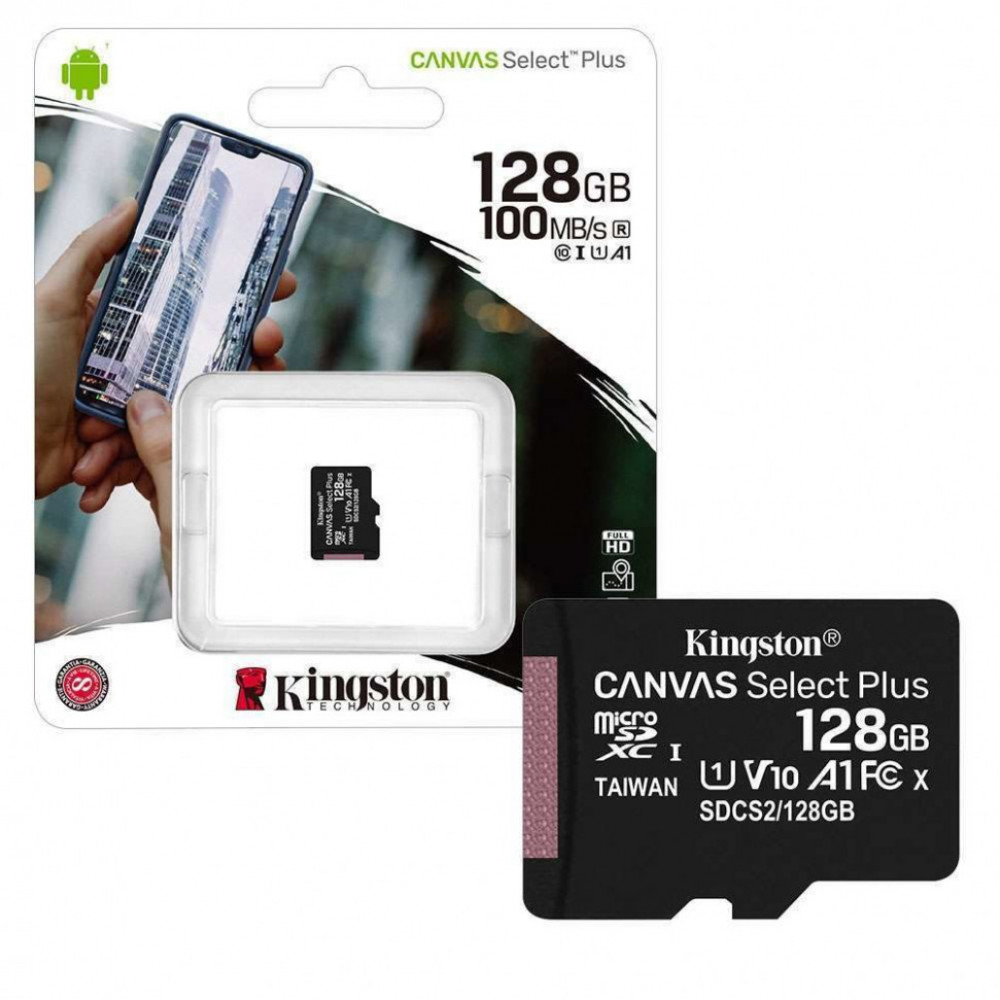 Карта памяти 128gb Kingston class10 (100 mb/s)