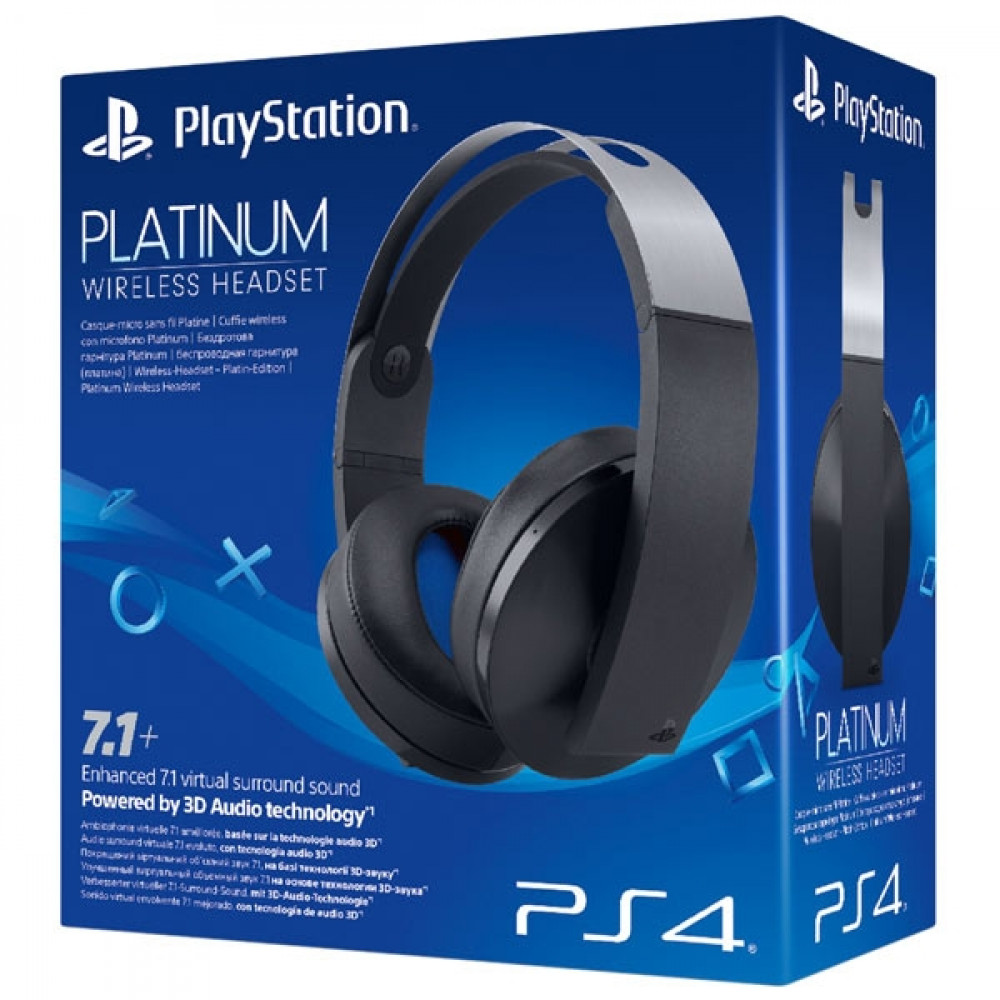 Наушники PlayStation Platinum Stereo Headset [для PS4, стерео 7.1, 3D-аудио,черный] (Б/У)