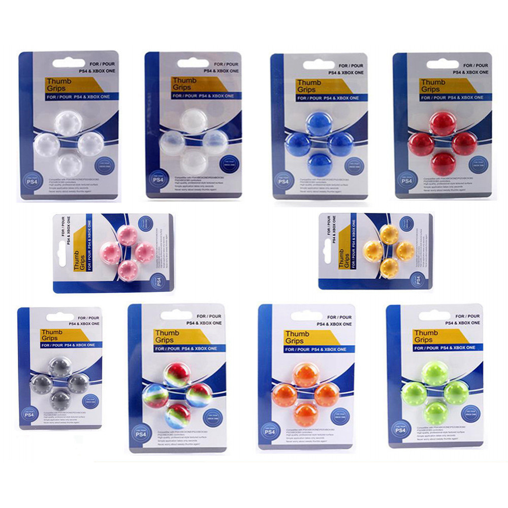 Насадка PS4/ X-BOX ONE /XBOX360/PS3 Cover for Stick Silicon  4 in 1 Silver