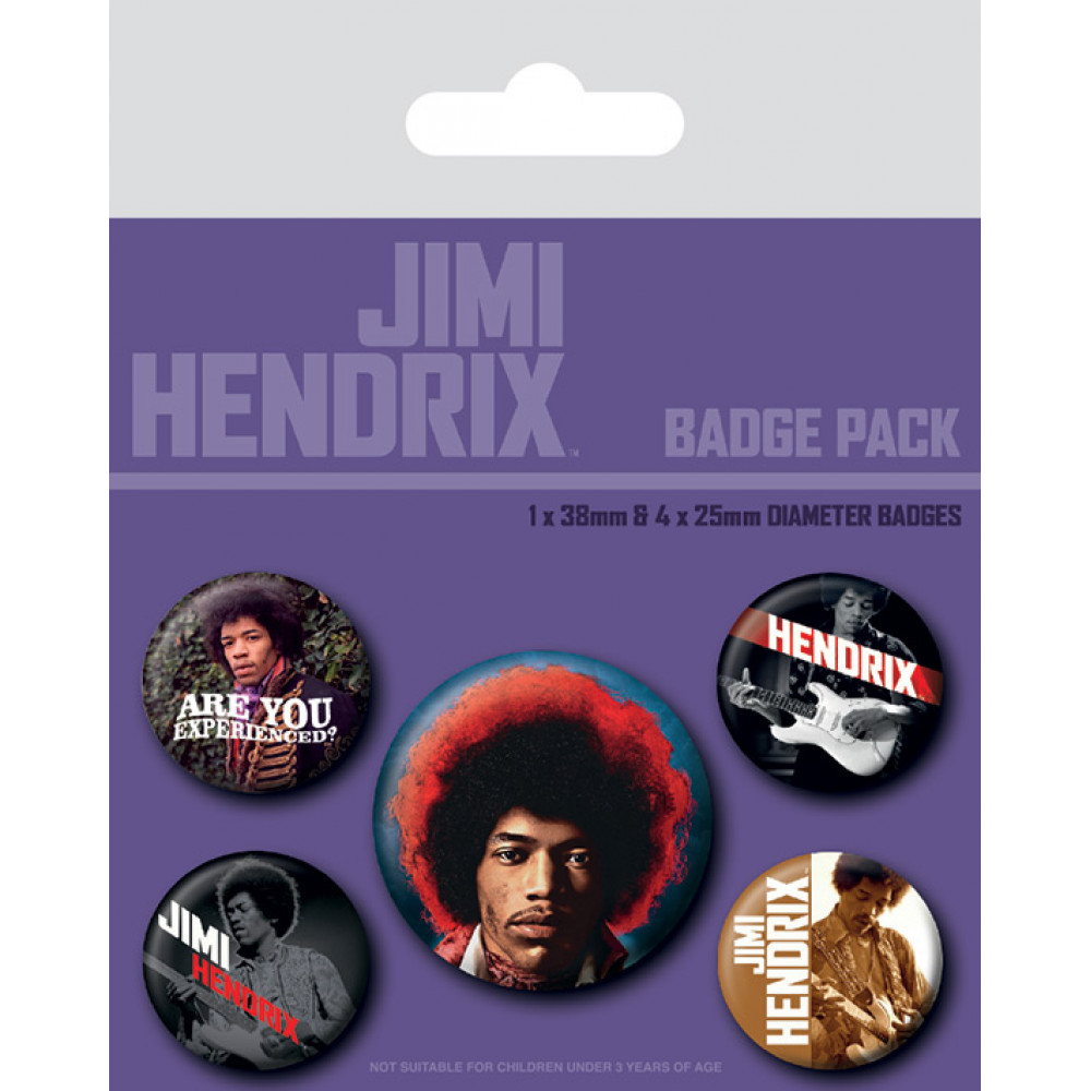 Набор значков Jimi Hendrix (Experience) 5шт BP80666