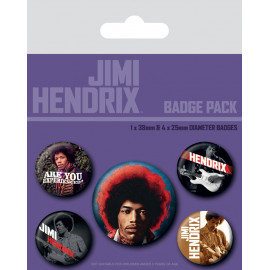 Набор значков Jimi Hendrix (Experience) 5шт BP80666