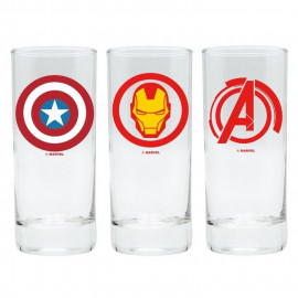 Набор бокалов Marvel Avengers, Captain America & Iron Man 3шт. 290ml ABYVER071